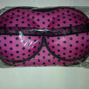 Pink Polka Dot Bra Case